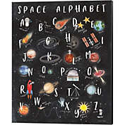 Great Art Now Space Alphabet by Rachel Nieman 16-Inch x 20-Inch Canvas Wall Art