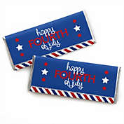 Big Dot of Happiness 4th of July - Candy Bar Wrapper Independence Day Party Favors - Set of 24
