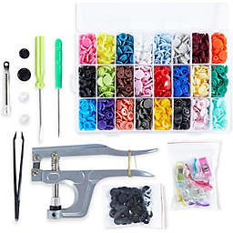 Bright Creations Plastic Size 20 (T5) Snap Button Kit with Pliers, Clips, Tools, Box (375 Pairs)