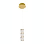 Elegant Lighting Polaris LED light gold Pendant Clear Royal Cut Crystal