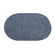 60" x 96" Chenille Solid Collection Gray Reversible Indoor Area Utility Oval Rug - Better Trends