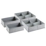 mDesign Kids Fabric Dresser Drawer and Closet Storage Organizer, Set of 4