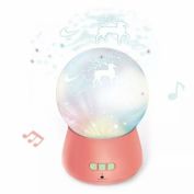 Stock Preferred 360° Rotating Music Projection Night Light in Red