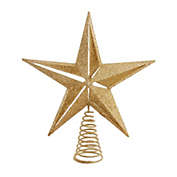 Gold Glitter Star Christmas Tree Topper 11 Inch H9143