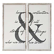 Contemporary Home Living Set of 2 Gray and Beige Home is the Story Wall Art 36"