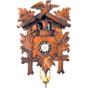 Alexander Taron 9.75" Brown, Orange, and Black Battery-Operated Mini Size Clock