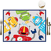 Big Dot of Happiness Gear Up Robots - Party Table Decorations - Birthday Party or Baby Shower Placemats - Set of 16