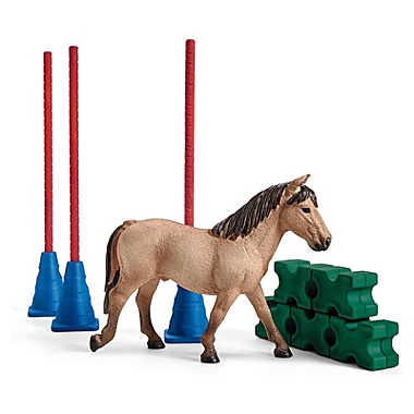Schleich Farm World Pony Slalom Figure Set 42483. View a larger version of this product image.