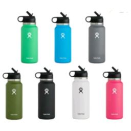 Hydro Flask Wide Mouth 2.0 Stainless Steel Vacuum Insulated Water Bottle With Straw Lid