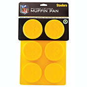 MasterPieces Game Day - FanPans NFL Pittsburgh Steelers Silicone Muffin Pan - Dishwasher Safe