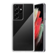 Insten Clear Case Compatible With Samsung Galaxy S21 Ultra 5G 6.8" Soft TPU Phone Case, Shock Absorbing Anti-Scratch Protective Cover
