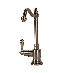 AquaNuTech AquaNuTech Traditional Hook Spout Hot Water Only Filtration Faucet, Brushed Nickel
