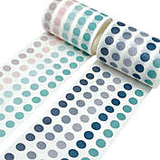 Wrapables Colorful Dots Washi for Bullet Points 6M Length Total (Set of 2), Ocean & Mist