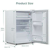 Costway-CA 2.5 Cu Ft Compact Single Door Refrigerator with Freezer-White