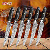 Kitcheniva 6-Pieces Steak Knives Japanese VG10 Damascus