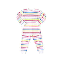 Rainbow Stripe 2-piece Pajama