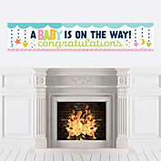 Big Dot of Happiness Colorful Baby Shower - Gender Neutral Baby Shower Decorations Party Banner