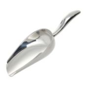 Juvale 6oz Stainless Steel Scoop for Ice Bucket, Small Silver Metal Scoop for Flour, Kitchen, Bar, Candy (9.2 x 3.3 Inches)