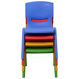 Slickblue 4-pack Colorful Stackable Plastic Children Chairs