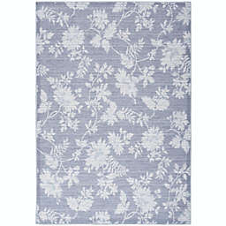 Waverly Washable Collection WAW02 Indoor only Area Rug - Grey 4' x 6'