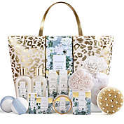 Spa Luxetique Spa Gift Basket with 15 Pcs Jasmine Scent Bath and Body Set