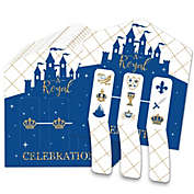 Big Dot of Happiness Royal Prince Charming - Baby Shower or Birthday Party Game Pickle Cards - Pull Tabs 3-in-a-Row - Set of 12