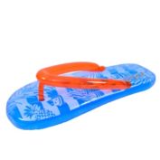 Pool Central 5.75' Inflatable Blue and Orange Jumbo Flip Flop Pool Float