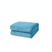 L'baiet Modern Indoor Embossed King Blanket 108"x90" 100% Polyester, Fluffy, Cozy, Plush, Microfiber, Warm Bedding Cover - Blue