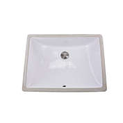 Nantucket Sinks  18 Inch x 13 Inch Undermount Ceramic Sink In White UM-18x13-W
