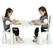 Gymax Kids Table & 2 Chairs Set Toddler Activity Play Dining Study Desk Baby Gift