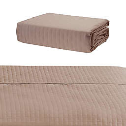 Bedvoyage Rayon Made From Bamboo Quilted Coverlet, Champagne - King