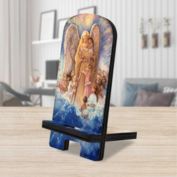 Blessing Mother Cell Phone Stand Inspirational Decor Wood Mobile Tablet Holder Charging Station Organize