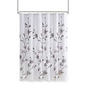 Belen Kox 65% Rayon 35% Polyester Printed Burnout Shower Curtain Purple