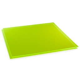 Okuna Outpost Fluorescent Green Acrylic Sheets, 1/8 Inch Thickness (12x12 In, 3mm, 2 Pack)
