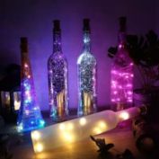 Kitcheniva  4-Pieces Wine Bottle Cork Fairy String Light 20 LED Lights, Multicolor