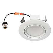 LED 4 Inch Gimbal Recessed Light - 10 Watt - Dimmable - 740 Lumens - Morris 4000K Bright White