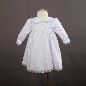 Laurenza&#39;s Baby Girls Long-Sleeve Baptism Dress Christening Gown