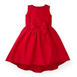 Hope & Henry Girls' Taffeta High-Low Party Dress (Red High-Low, 18-24 Months)