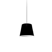 Dainolite Oversized Drum Single Light LED Compatible Black Pendant with Black Fabric Drum Shade