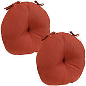 Sunnydaze Olefin Round Patio Seat Cushions - Set of 2 - Burnt Orange