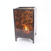 HomeRoots Lighting Home Decorative Brown Vintage Floral Pattern - Candle Holder