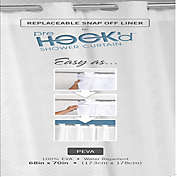Carnation Home Fashions Pre Hooked T Replacement Peva Liner - Frosty Clear 68" x 70"