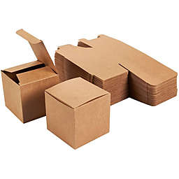 Juvale Premium Kraft Gift Boxes 50 Pack 3 x 3 x 3 inches Brown Paper Gift Boxes with Lids for Gifts, Cupcake Boxes and Crafting, Easy Assemble Boxes