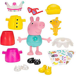 Peppa Pig Dress & Talk Figure Set, 15 Pieces - Includes Large Talking Peppa Figure with 4 Outfits & Accessories - Toy Gift for Kids - Ages 3+