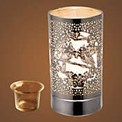 Peterson Artwares 7" Touch lamp/Oil burner/Wax warmer- Silver Cardinals