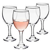 Juvale Stemmed Wine Glasses, Set of 4 for Housewarming Gift, Anniversary, Wedding (4.5 oz)