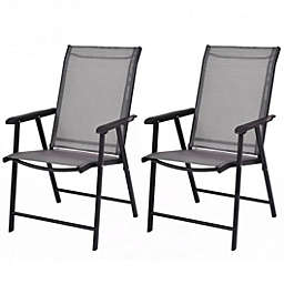 Costway Set of 2 Outdoor Patio Folding Chairs