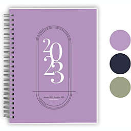 Rileys 2023 Weekly Planner - Annual Weekly & Monthly Agenda Planner, Jan - Dec 2023, Flexible Cover, Notes Pages, Twin-Wire Binding (8 x 6-Inches, Lilac)