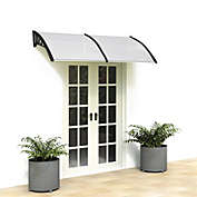 Inq Boutique 80"x 40" Outdoor Front Door Window Awning Patio Canopy Rain Cover