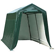 Slickblue Outdoor Carport Shed with Sidewalls and Waterproof Ripstop Cover